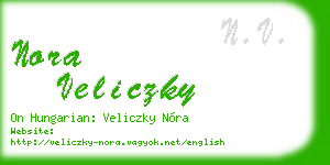 nora veliczky business card